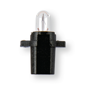 Kunststoffsockellampe 12V 1,2W schwarz Sockel B 8,3d